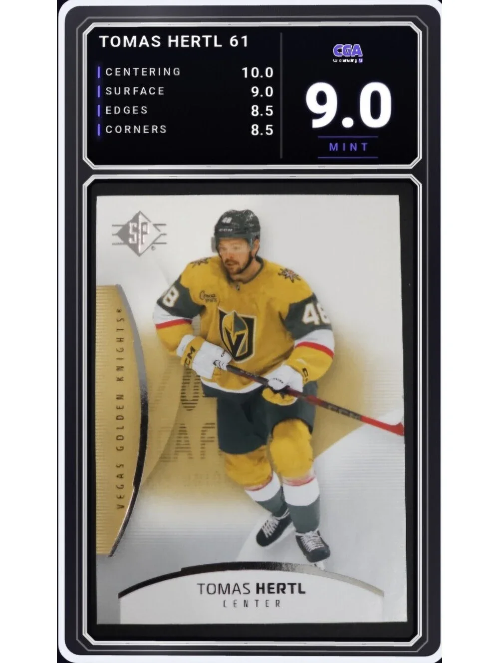 2025-26 SP Upper Deck #61 Tomas Hertl Golden Knights NHL - CGA 9.0 Digital Grade